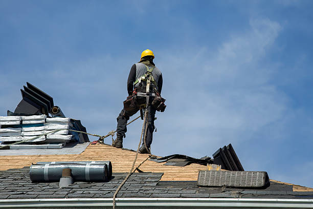 Professional Gutter Installation technician working in Columbiana, AL